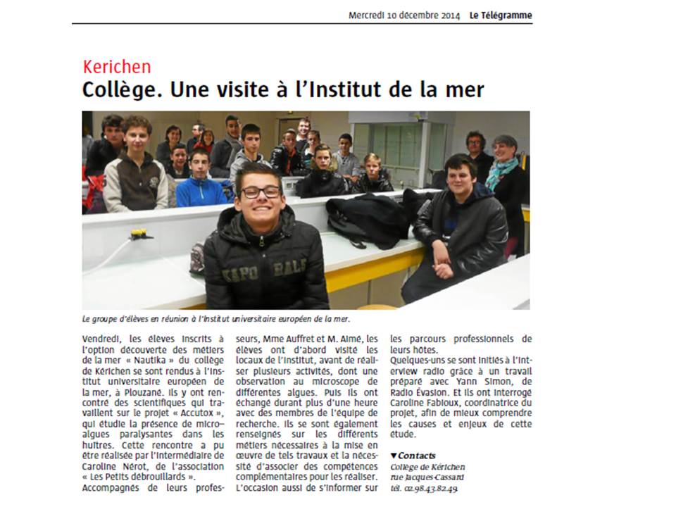 Rencontre avec les collègiens