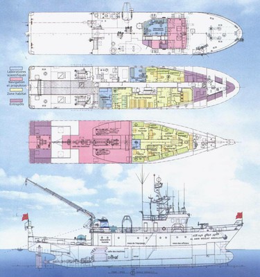 Plan du navire "al Amir Moulay Abdallah" - 1