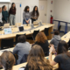 Présentation des étudiants en master CEM devant des lycéens du Lycée La Pérouse Kerichen, lors d'une visite à l'IUEM.